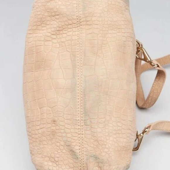 Givenchy Beige Crocodile Stamped Suede Small Pandora Bag - Picture 5 of 12